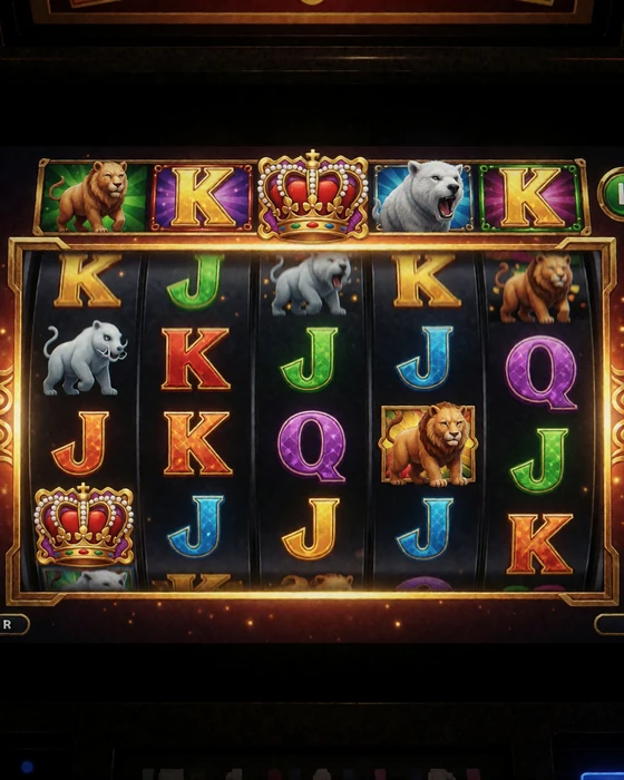 Slot-Raster mit unterschiedlich gro&szlig;en Symbolen - Beispiel f&uuml;r Megaways-Spiele im Zoccer Casino